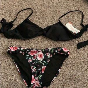 Women’s floral and black bikini